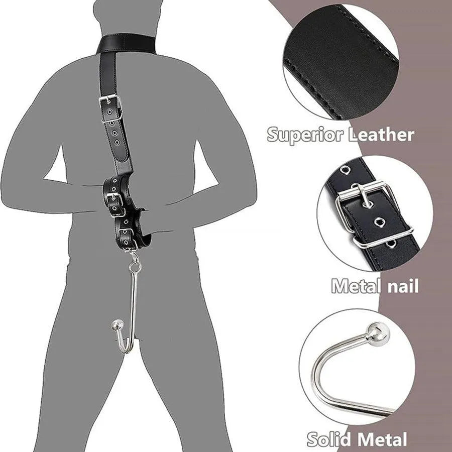 BDSM Metal Anal Hook Bondage with Gag