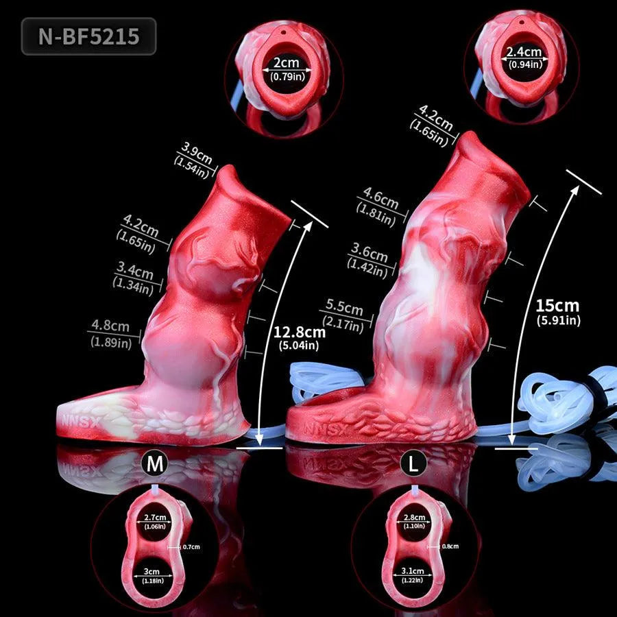 Double Knot Silicone Ejaculating Penis Sleeve