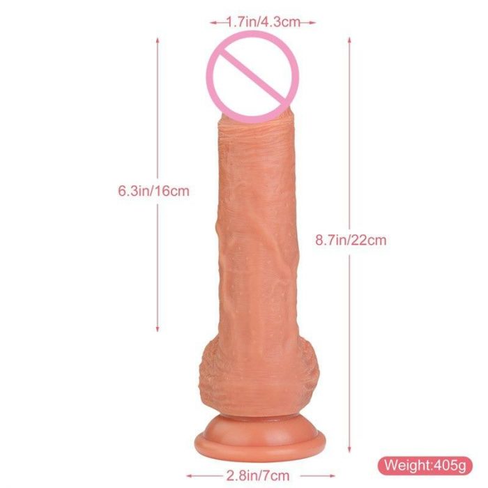 Dual Density Silicone Suction Cup Realistic Dildo