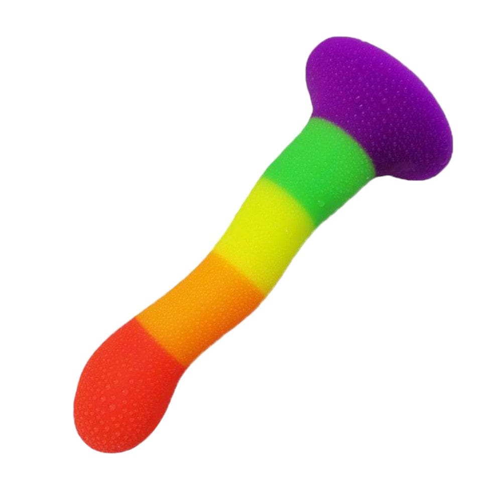 7 Inch Rainbow Twisted Anal Dildo