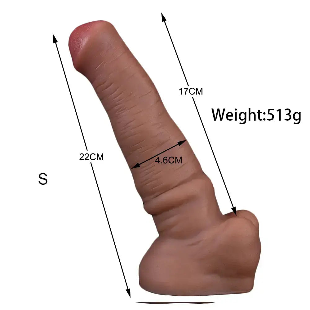 Real Wrinkled Loose Skin Elephant Fantasy Dildo