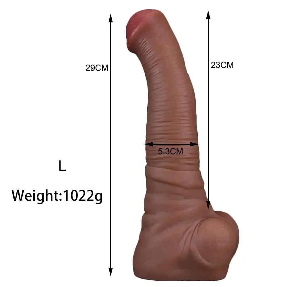 Real Wrinkled Loose Skin Elephant Fantasy Dildo