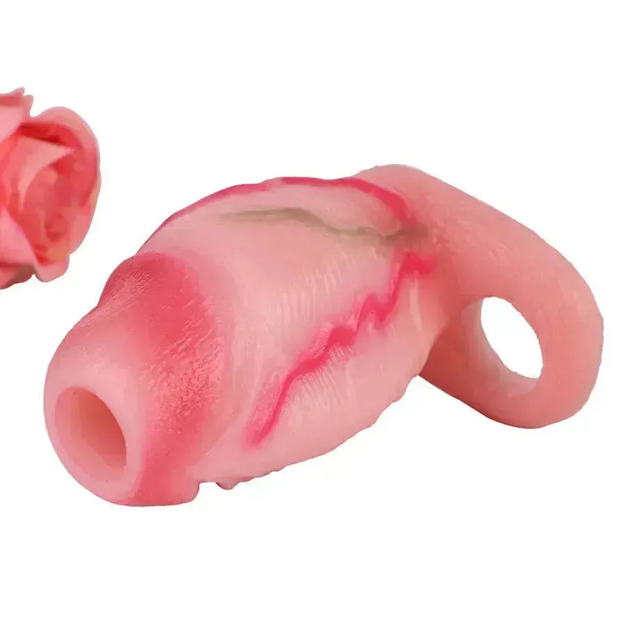 4 Inch Pink Large Realistic Penis Sleeve