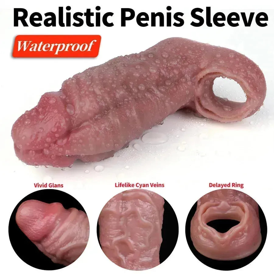 2 Inch Wide Silicone Realistic Penis Extension