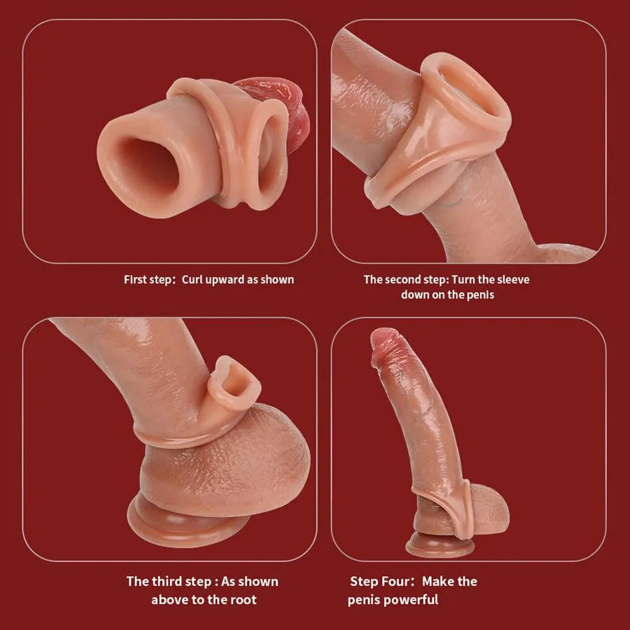 7 Inch Realistic Soft Silicone Penis Sleeves