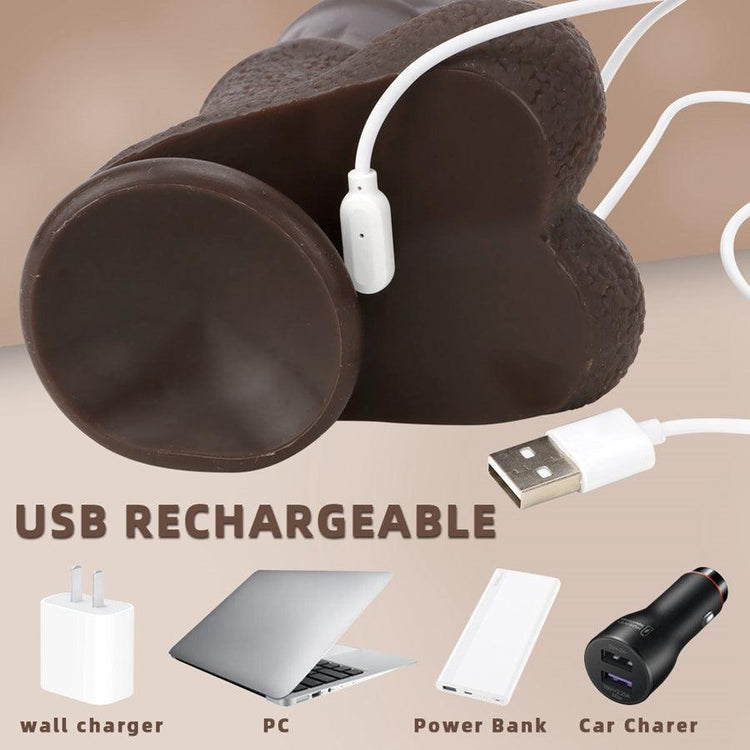 9 Inch Heated Control Brown Horse Thrusting Dildo