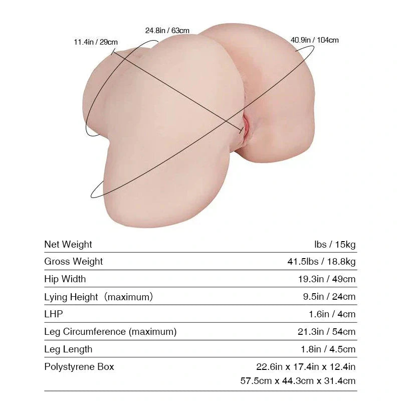 32LB Lifelike Big Ass Torso Sex Doll