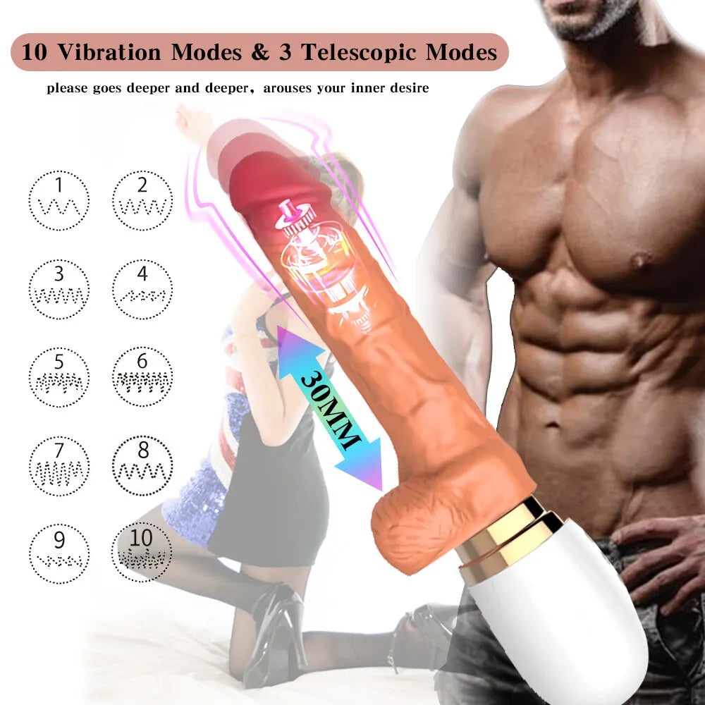 Remote Control Realistic Hands-Free Sex Thrusting Dildo