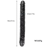 Charger l&#39;image dans la galerie, Black Double Head 18 inch Dildo