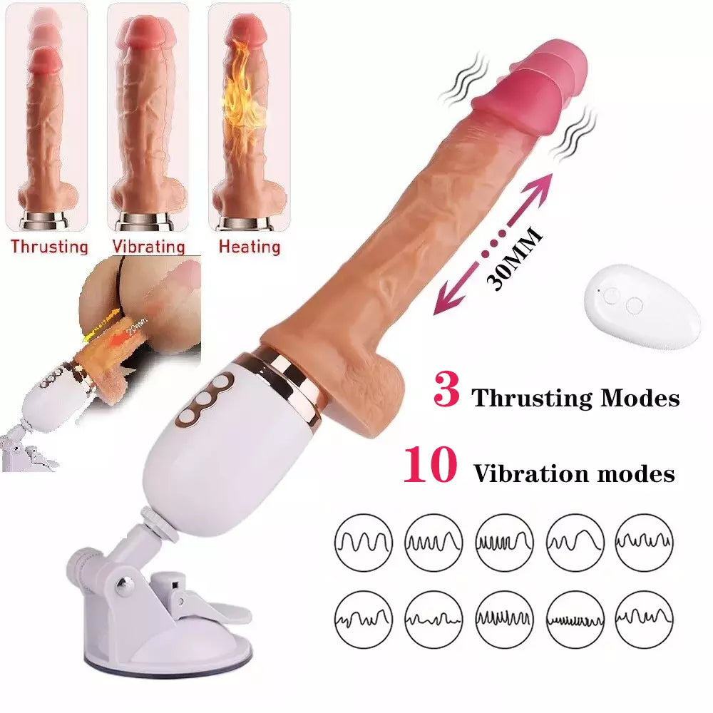 Remote Control Realistic Hands-Free Sex Thrusting Dildo