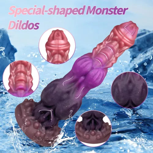 10 Inch Purple Alien Monster Anal Dildo