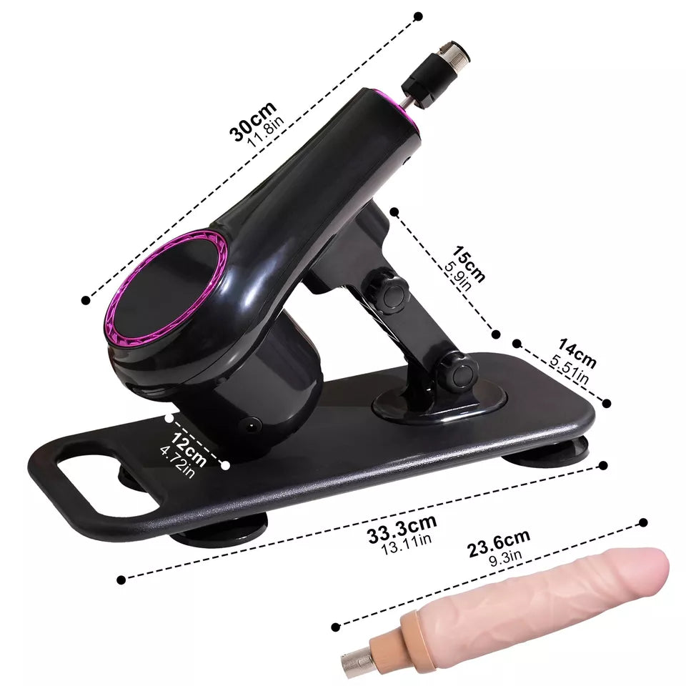 Black Portable Anal Dildo Sex Machine