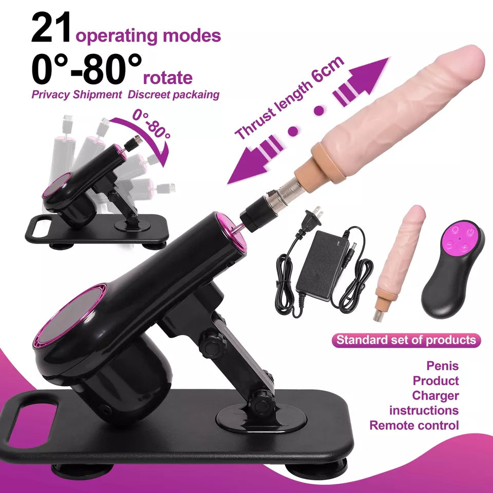 Black Portable Anal Dildo Sex Machine