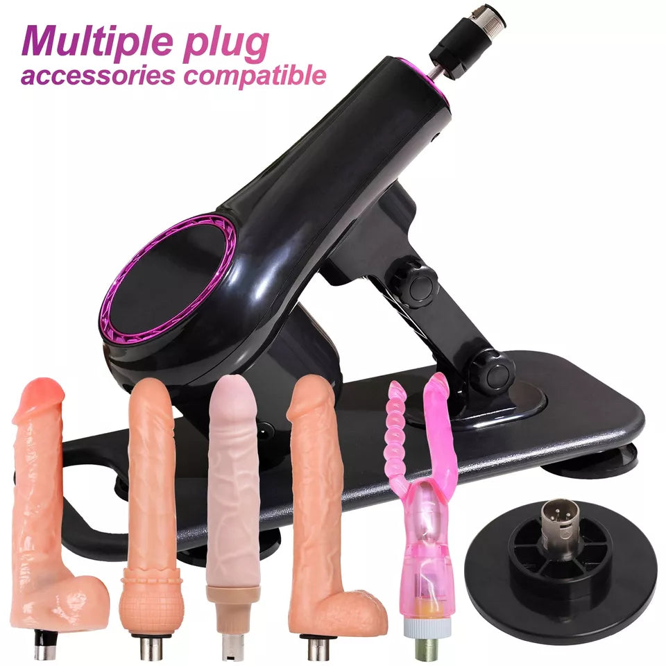 Black Portable Anal Dildo Sex Machine