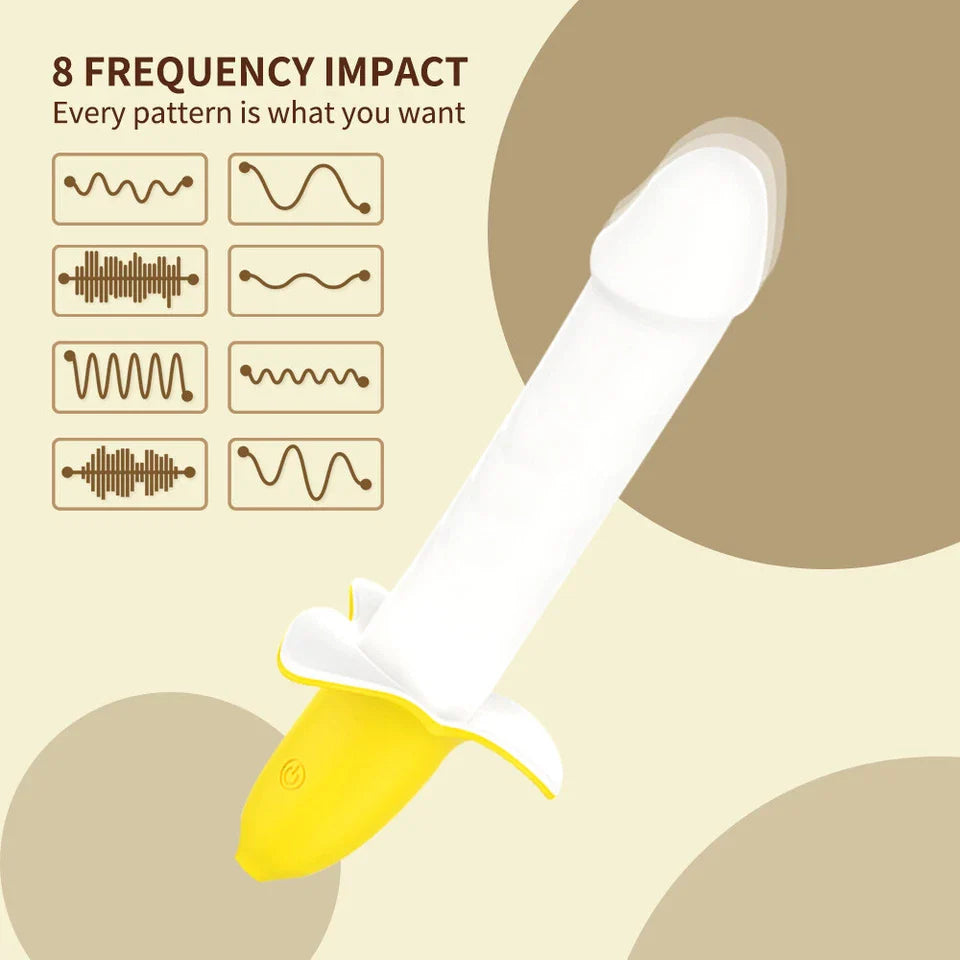 Silent G-spot Banana Vibrator Dildo for Women