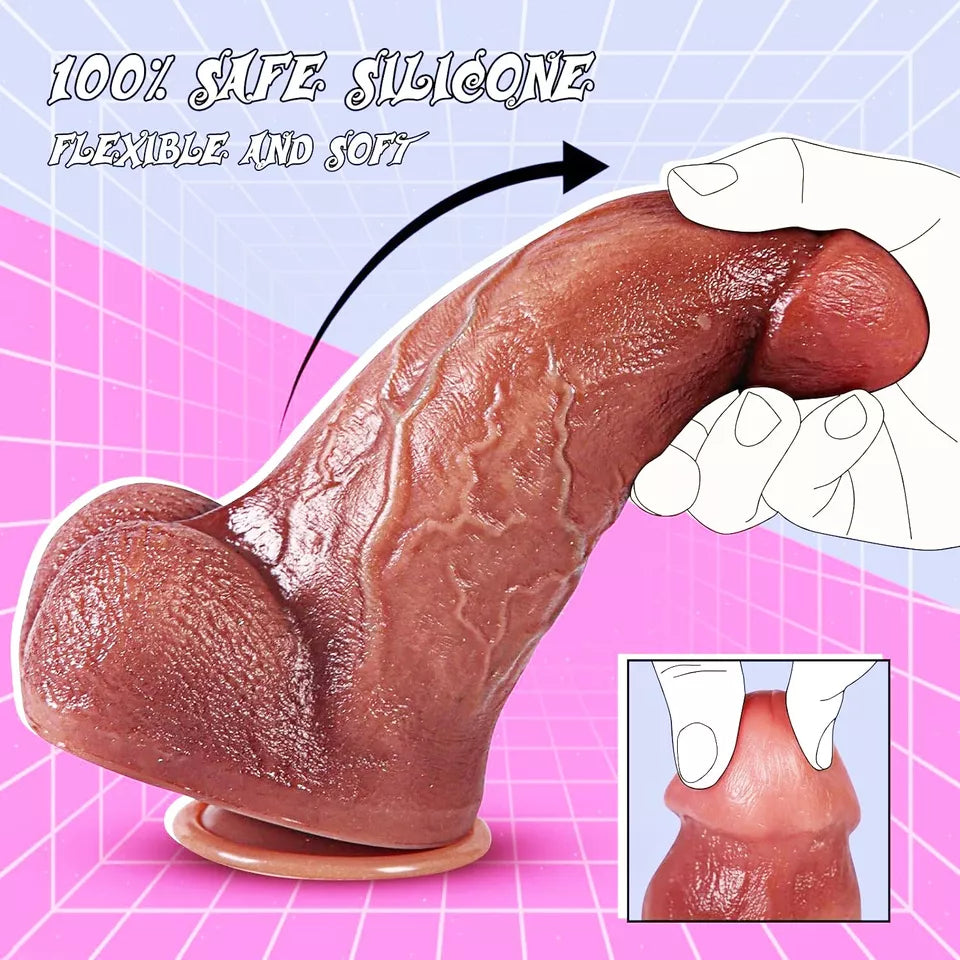 9 Inch Conical Realistic Thick Huge Dildo