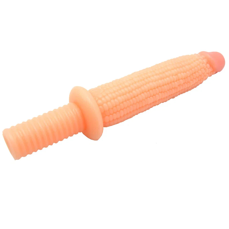 Large Corn Shaped Anal Dildo with Handle