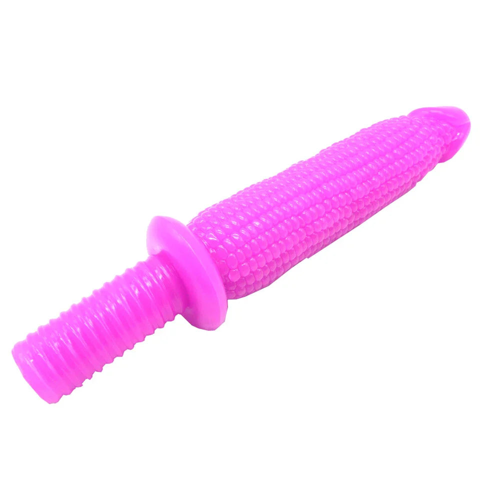 Large Corn Shaped Anal Dildo with Handle