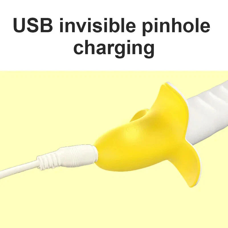 Silent G-spot Banana Vibrator Dildo for Women