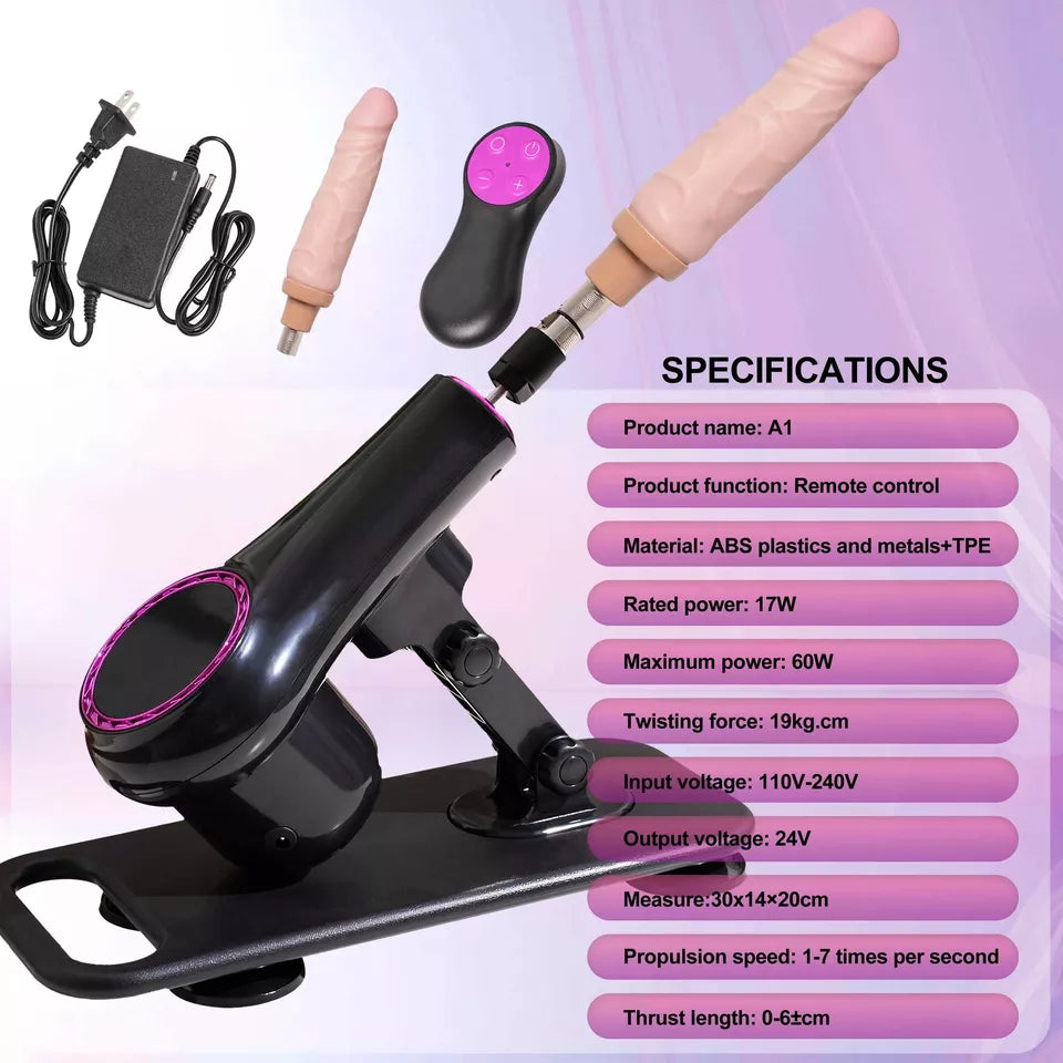 Black Portable Anal Dildo Sex Machine