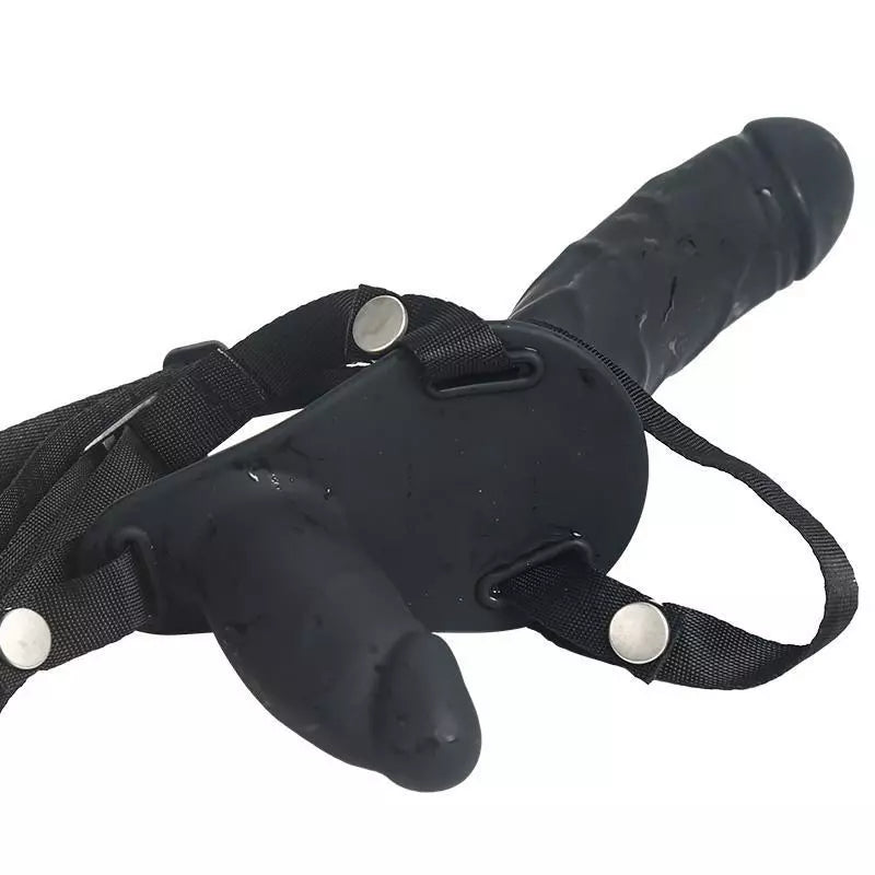 Remote Control Vibrating Black Double Dildo