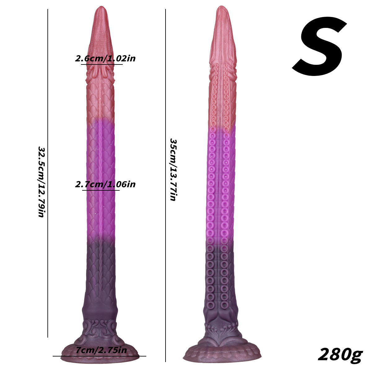 18 Inch Exotic Dragon Shaped Silicone Tentacle Dildo