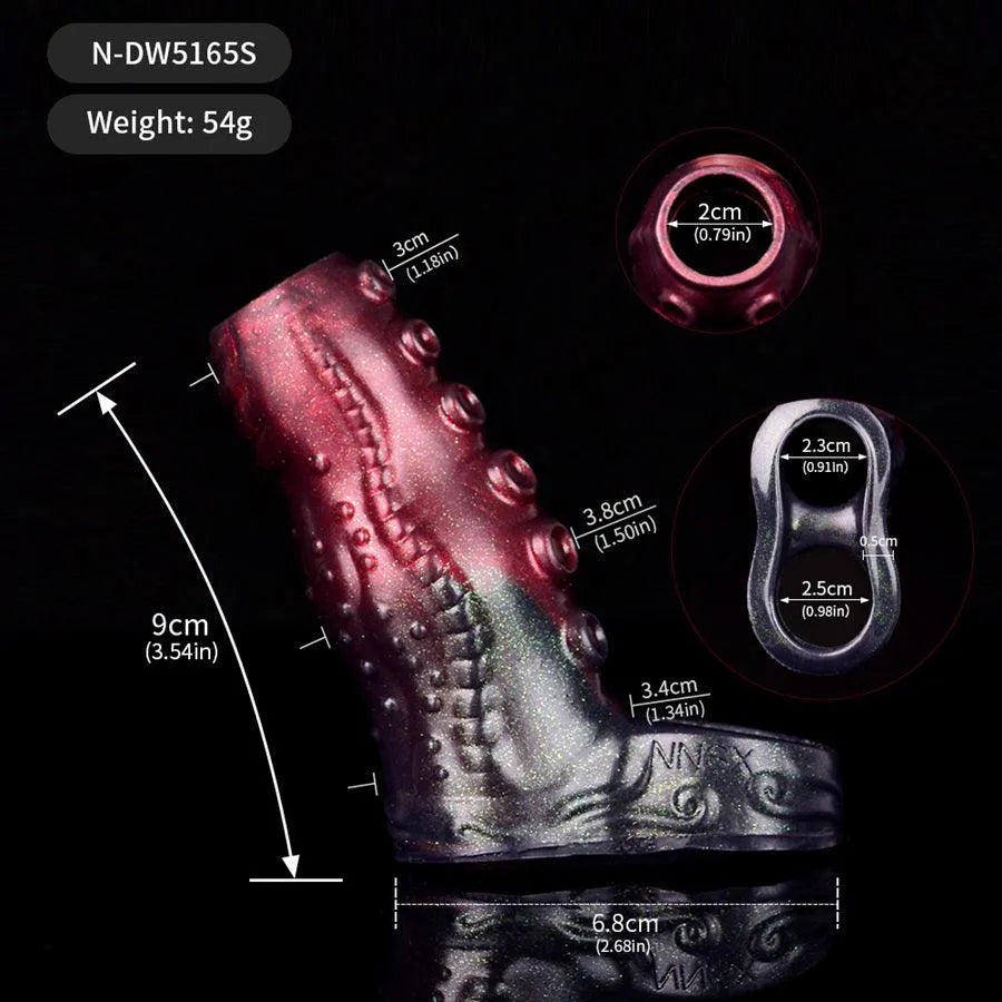 5 Inch Fantasy Opening Tentacle Penis Sleeve—Multiple sizes