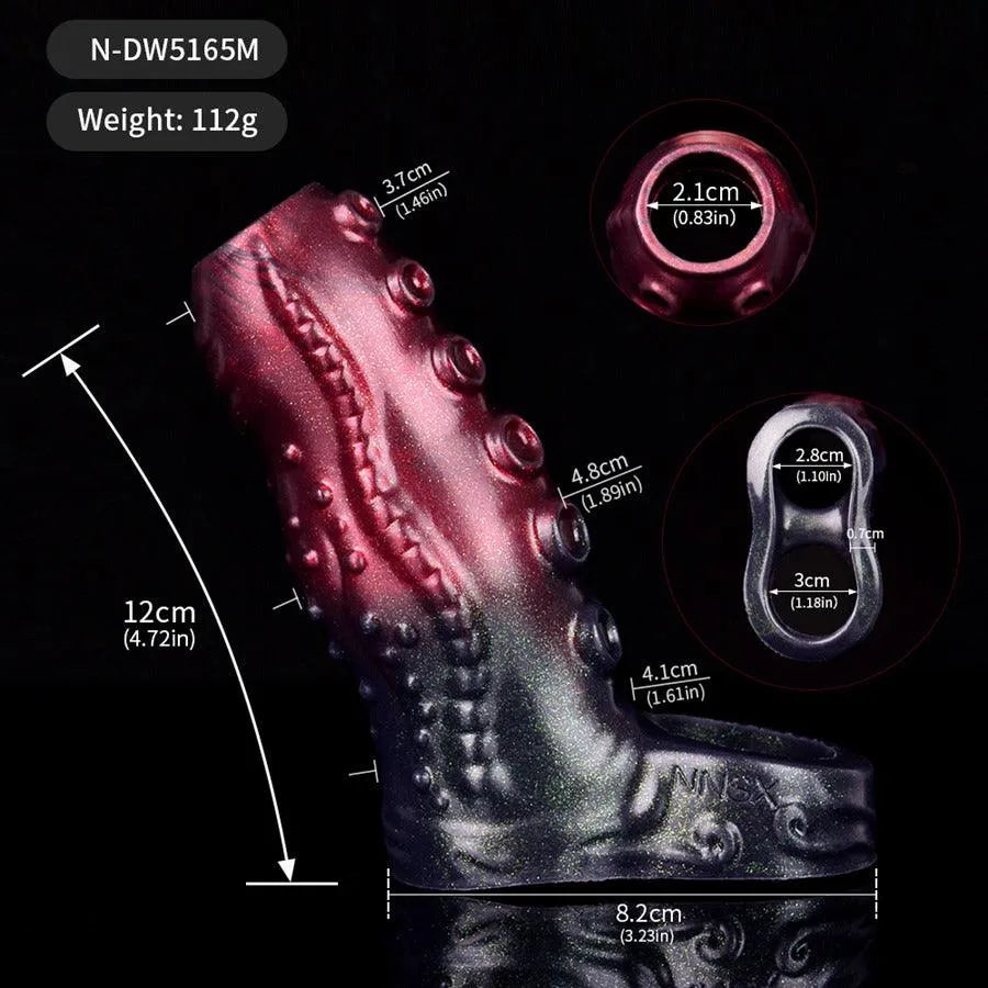 5 Inch Fantasy Opening Tentacle Penis Sleeve—Multiple sizes