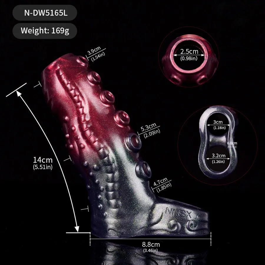 5 Inch Fantasy Opening Tentacle Penis Sleeve—Multiple sizes