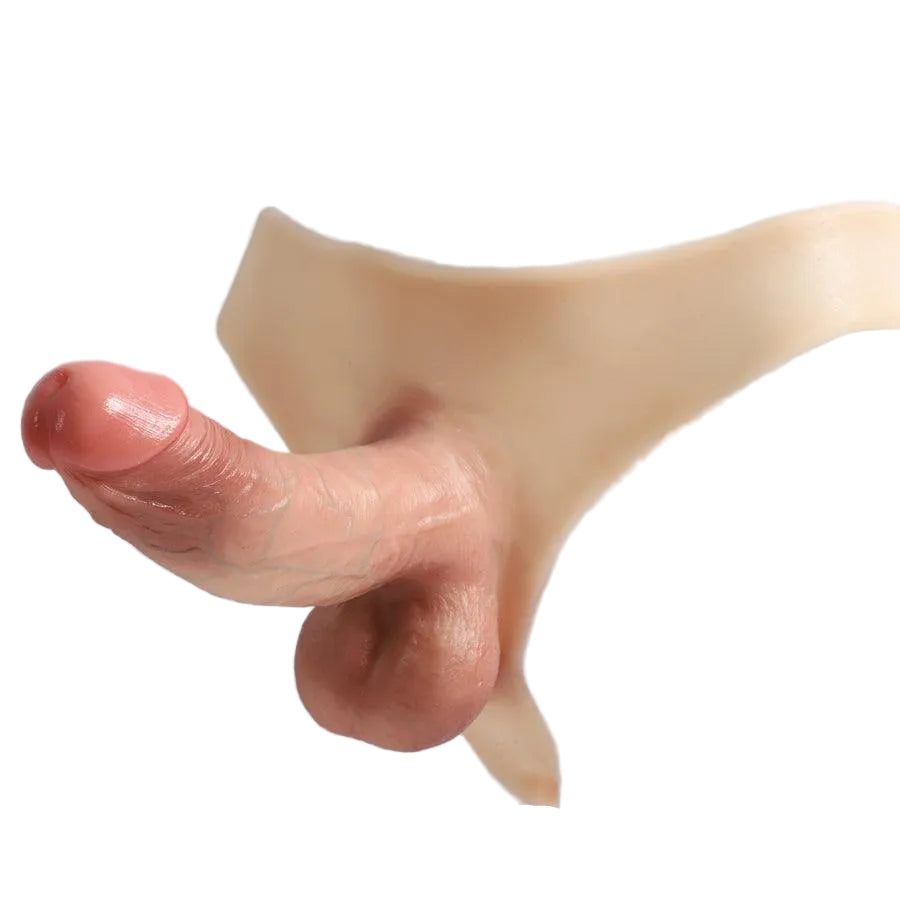 Realistic 8 inch Penis Hollow Dildo Panties