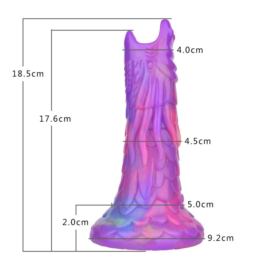 7 Inch Purple Glow In The Dark Dragon Ovipositor Toy