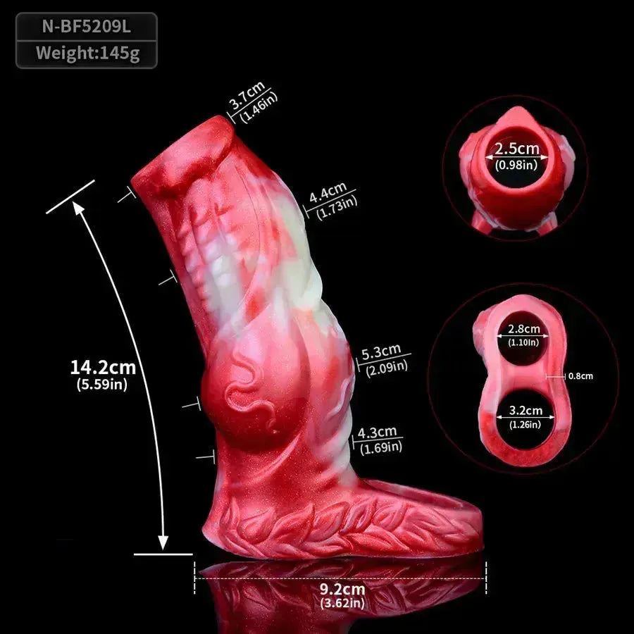 5 Inch Animal Knot Open Penis Sleeve