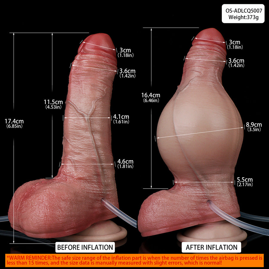6 Inch Realistic Cock Inflatable Squirting Dildo