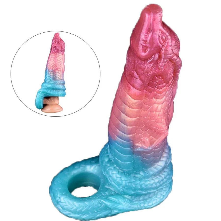 7 Inch Silicone Dragon Shaped Penis Sleeve