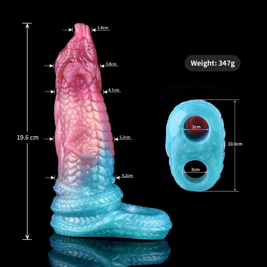 7 Inch Silicone Dragon Shaped Penis Sleeve