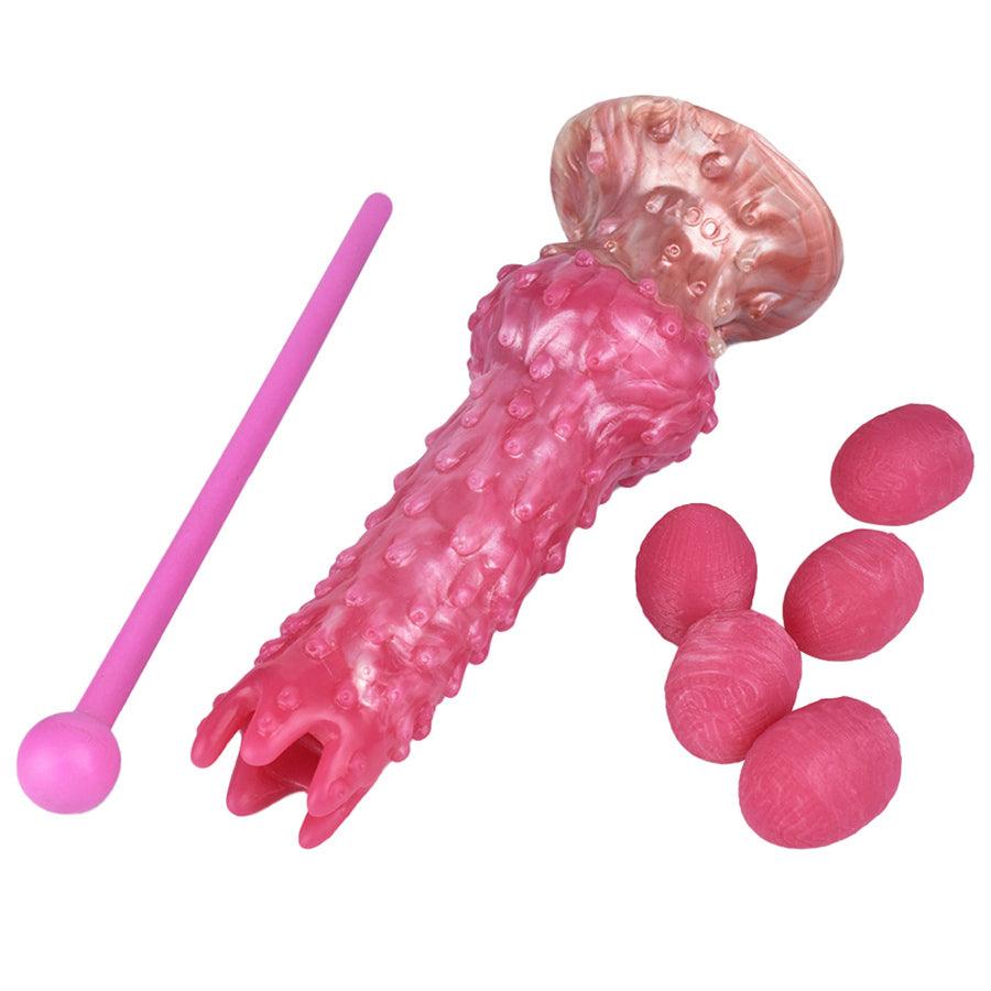 9 Inch Pink Manual Ovulation Dildo