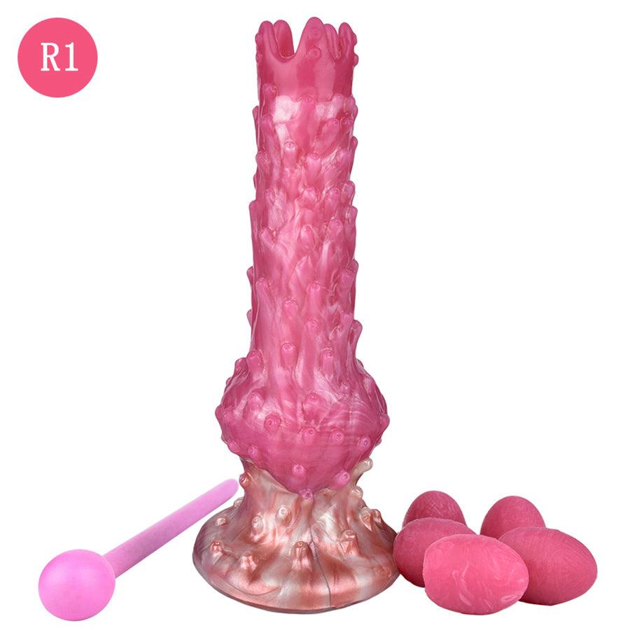 9 Inch Pink Manual Ovulation Dildo