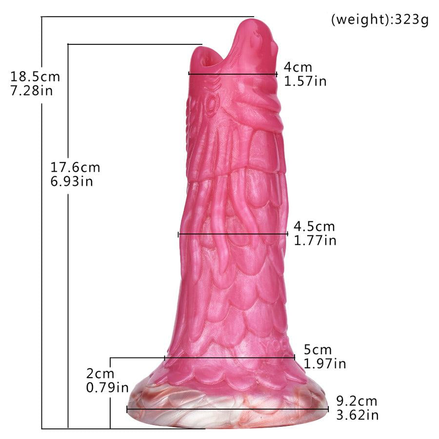 Pink Silicone Dragon 7 Inch Ovipositor Toy