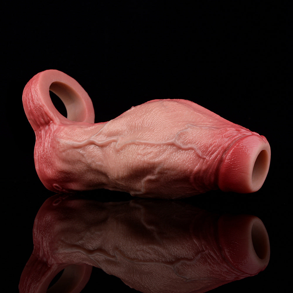 6 Inch Realistic Enlarged Silicone Penis Sleeve