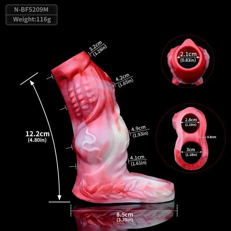 5 Inch Animal Knot Open Penis Sleeve