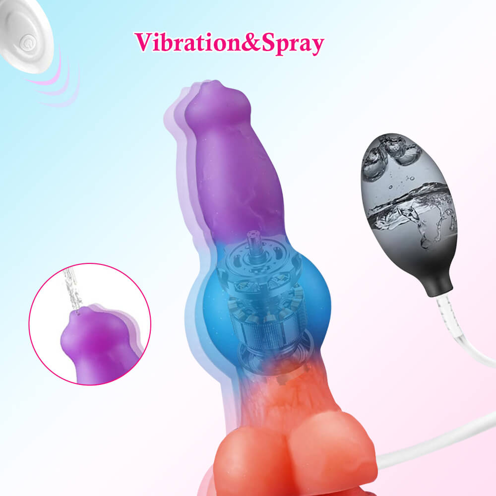 Remote Controlled Vibrating Squirting Dildo