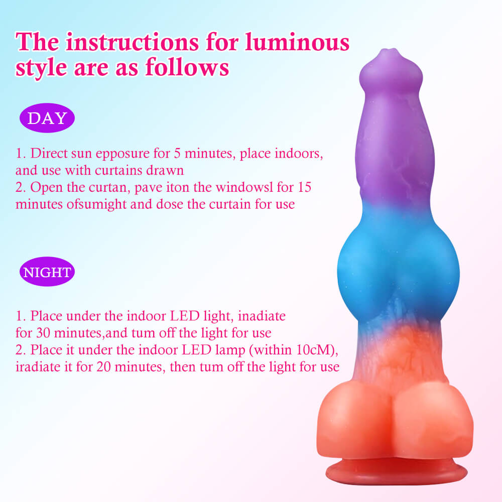 Three Color Dog Knot Vibrating Squirting Dildo