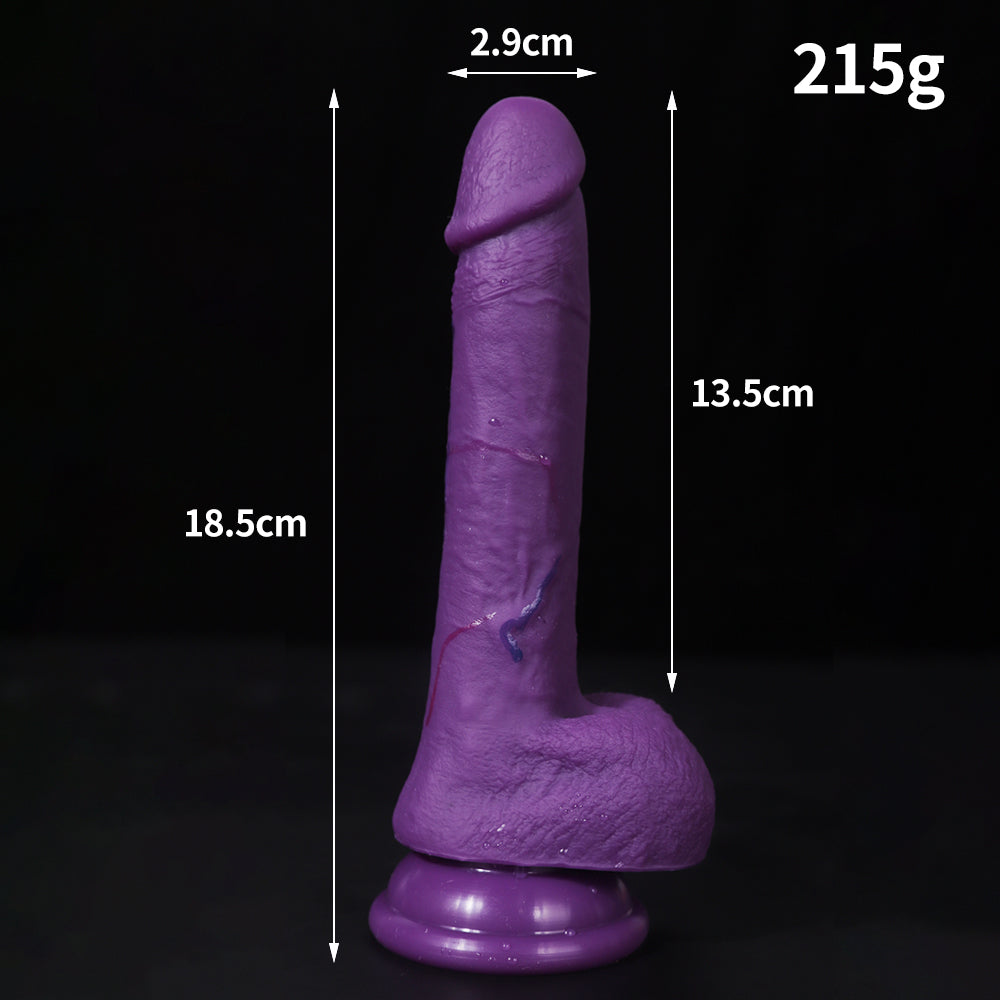 12 Inch Extra Long Soft Purple Realistic Dildo