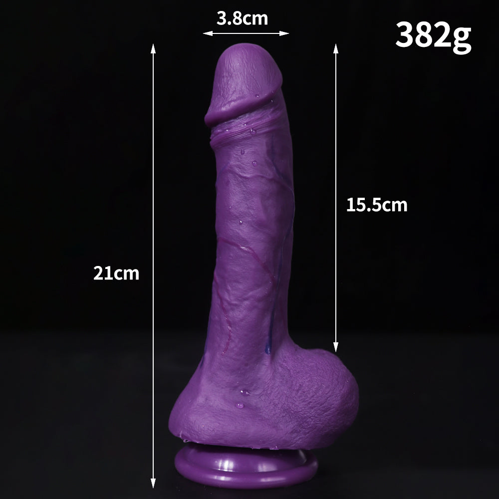 12 Inch Extra Long Soft Purple Realistic Dildo