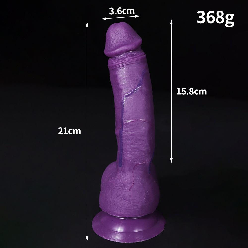 12 Inch Extra Long Soft Purple Realistic Dildo
