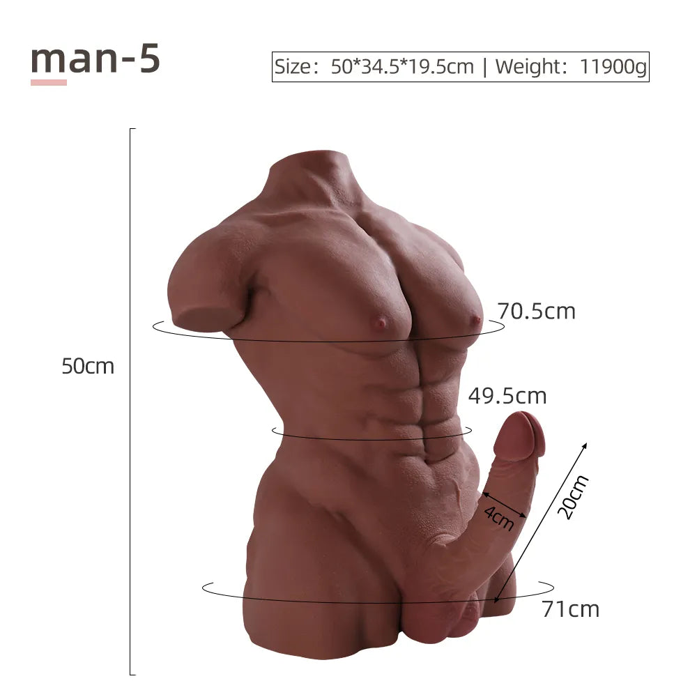 26 LB Stronger Body Male Torso Sex Doll Dildo