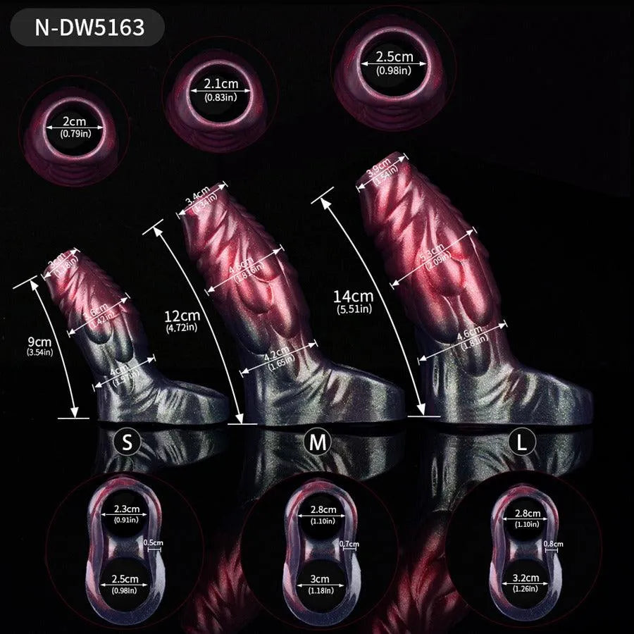 5 Inch Dragon Scale Silicone Penis Enlargement Sleeve—Multiple sizes