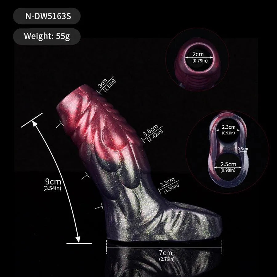 5 Inch Dragon Scale Silicone Penis Enlargement Sleeve—Multiple sizes