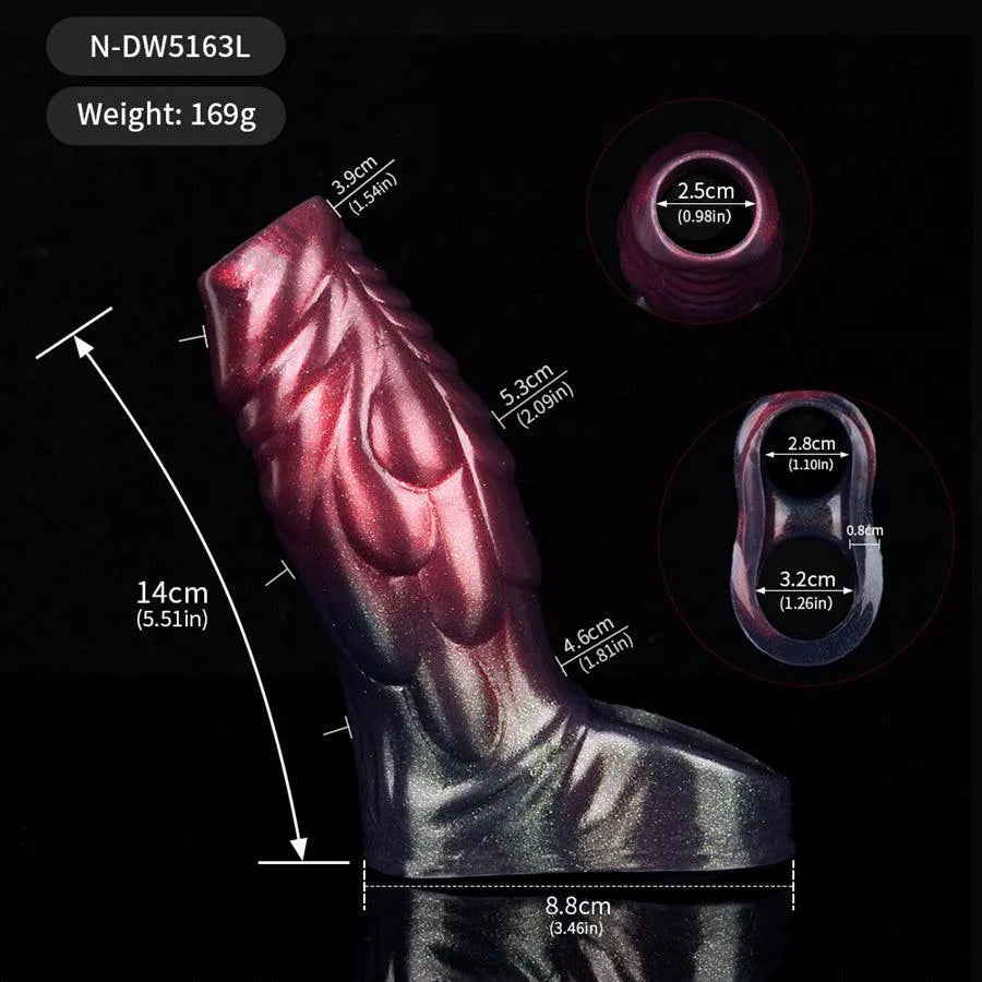 5 Inch Dragon Scale Silicone Penis Enlargement Sleeve—Multiple sizes