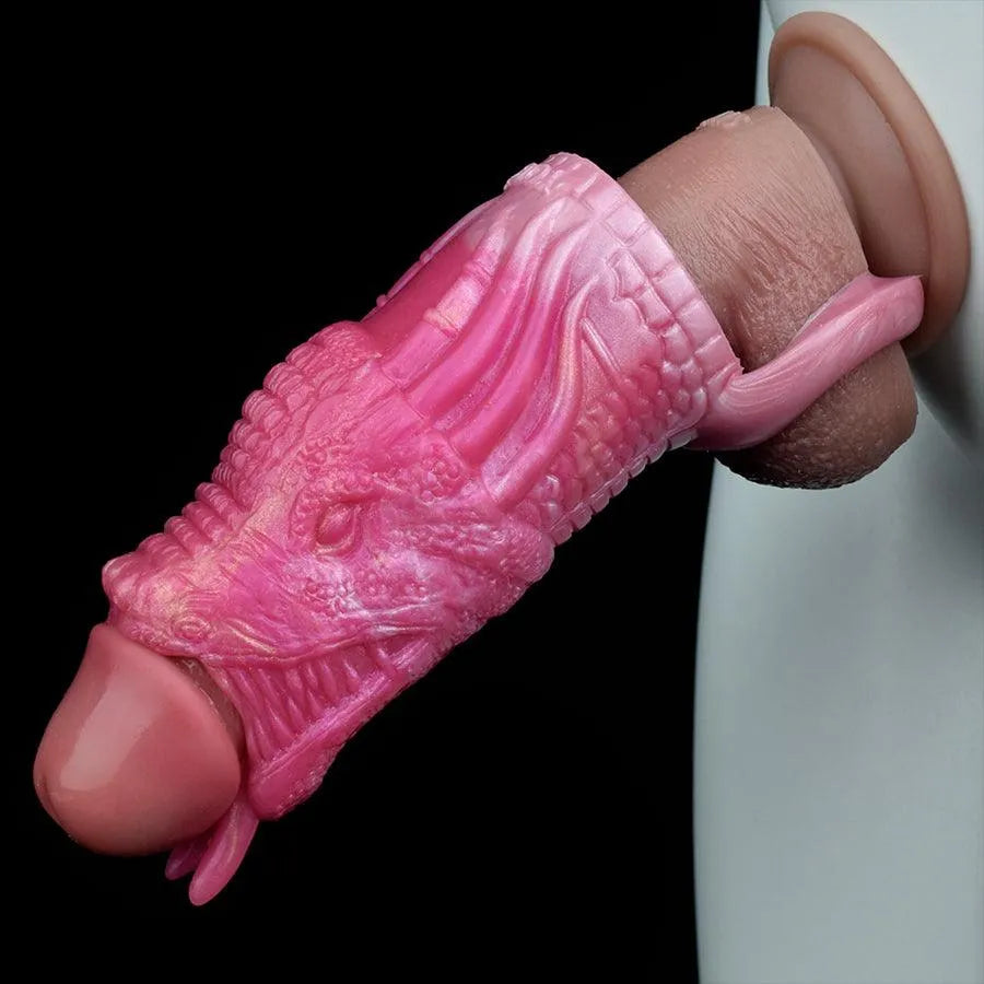 Pink Dragon Silicone Penis Girth Sleeve